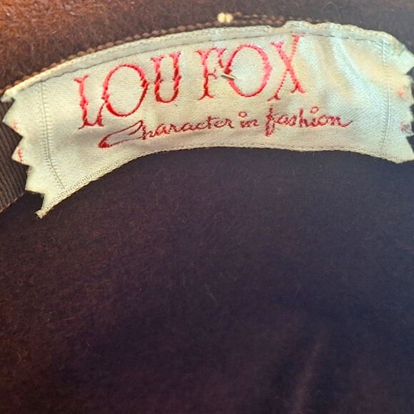 Vintage Made in Italy Wool Hat Elegant Rolled Brim Brown Fedora Corona Lou Fox - Picture 15 of 15